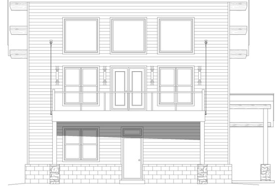Exterior - Front Elevation 3 for Modern House Plan #932-575 - 3 bed, 2 bath
