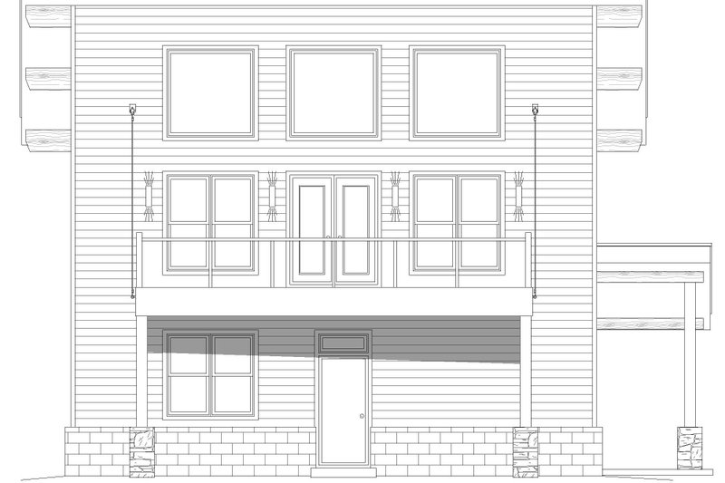 Architectural House Design - Exterior - Front Elevation 3 for Modern House Plan #932-575 - 3 bed, 2 bath