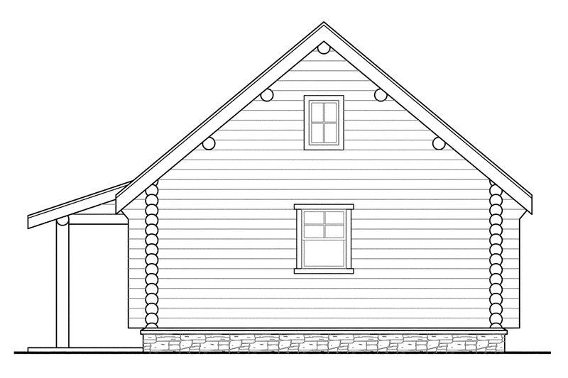 Dream House Plan - Exterior - Rear Elevation for Log House Plan #124-651, 0 bath
