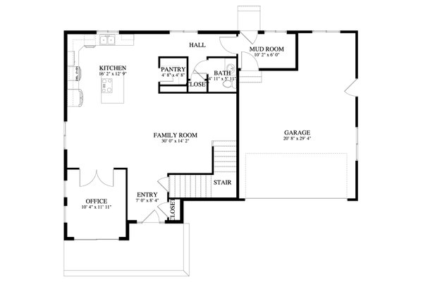 House Blueprint - Modern Floor Plan - Main Floor Plan #1060-397
