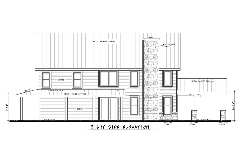 Architectural House Design - Exterior - Front Elevation 6 for Barndominium House Plan #20-2624 - 3 bed, 2.5 bath