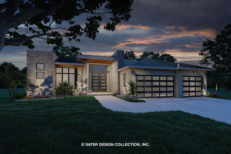 House Blueprint - Exterior - Front Elevation 8 for Contemporary House Plan #930-533 - 3 bed, 3 bath