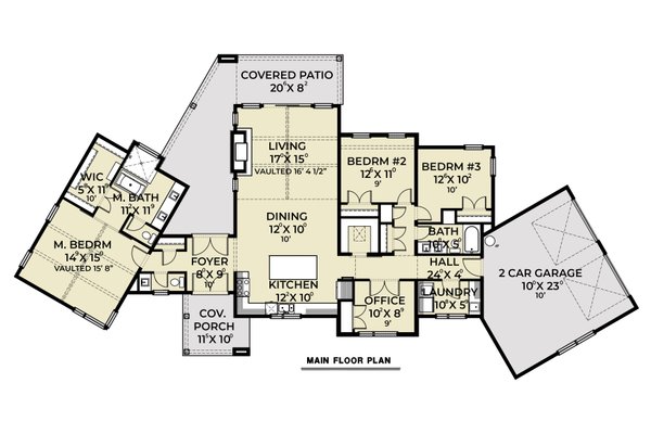 Dream House Plan - Farmhouse Floor Plan - Main Floor Plan #1070-245