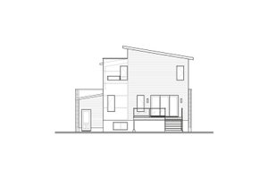 Exterior - Rear Elevation for Modern House Plan #23-2236 - 3 bed, 2.5 bath