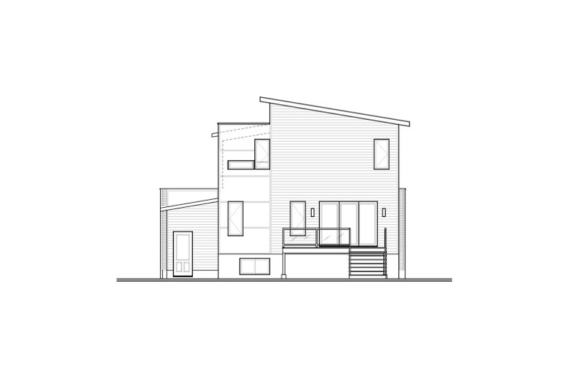 Dream House Plan - Exterior - Rear Elevation for Modern House Plan #23-2236 - 3 bed, 2.5 bath