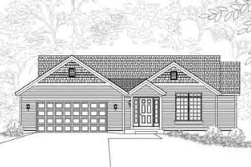 Ranch Style House Plan - 2 Beds 2 Baths 1253 Sq/Ft Plan #49-201