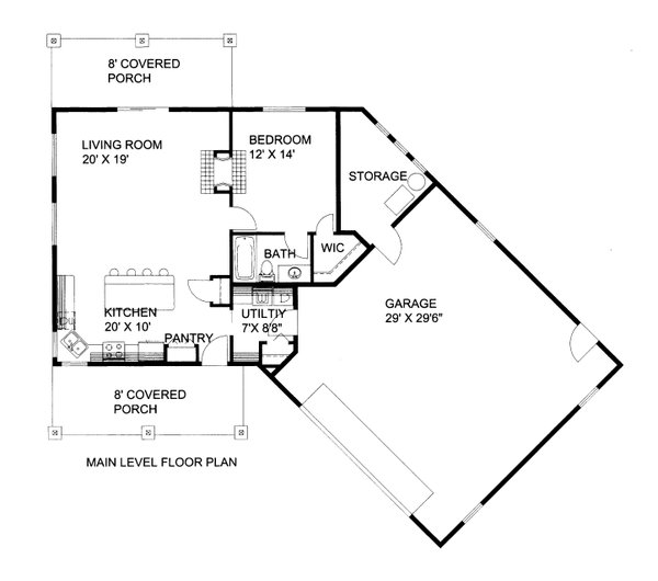Barndominium Floor Plan - Main Floor Plan #117-1064