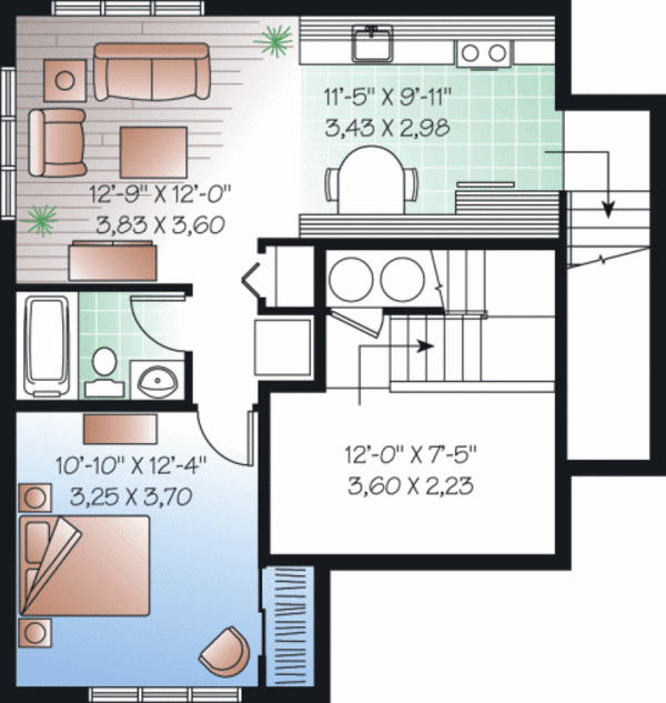 House Plan Design - Country Floor Plan - Lower Floor Plan #23-2184