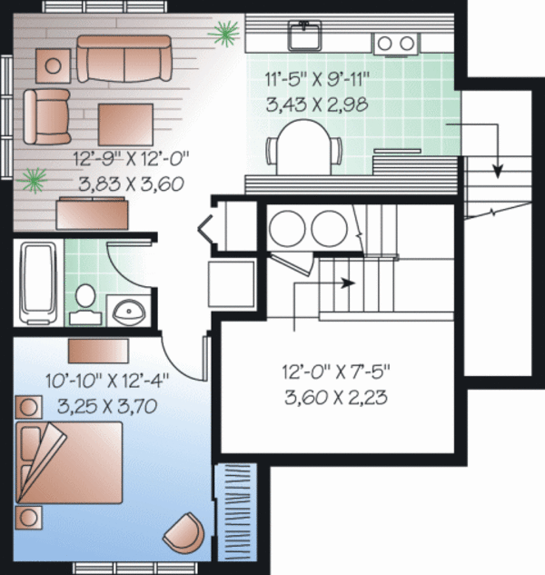 Dream House Plan - Country Floor Plan - Lower Floor Plan #23-2184