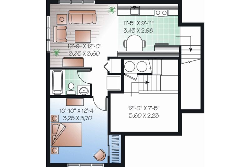 Dream House Plan - Floor Plan - Lower Floor for Country House Plan #23-2184 - 4 bed, 2.5 bath