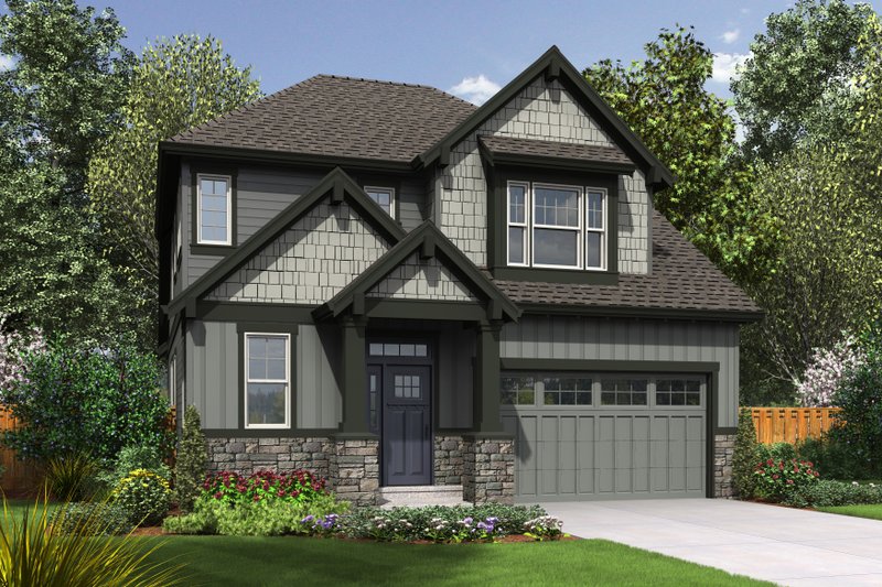 Home Plan - Front View - 2100 square foot Craftsman home