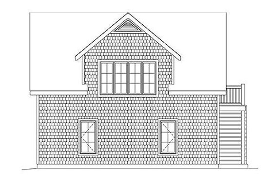 Exterior - Rear Elevation for Country House Plan #22-546, 0 bath