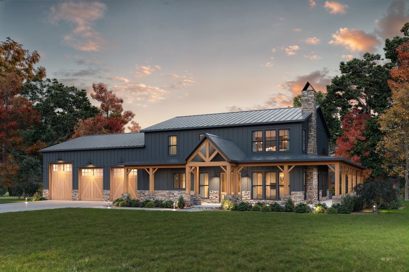House Plan Design - Exterior - Front Elevation 5 for Barndominium House Plan #1074-126 - 4 bed, 3 bath