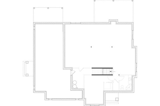 Floor Plan - Lower Floor for European House Plan #23-2395 - 3 bed, 2 bath