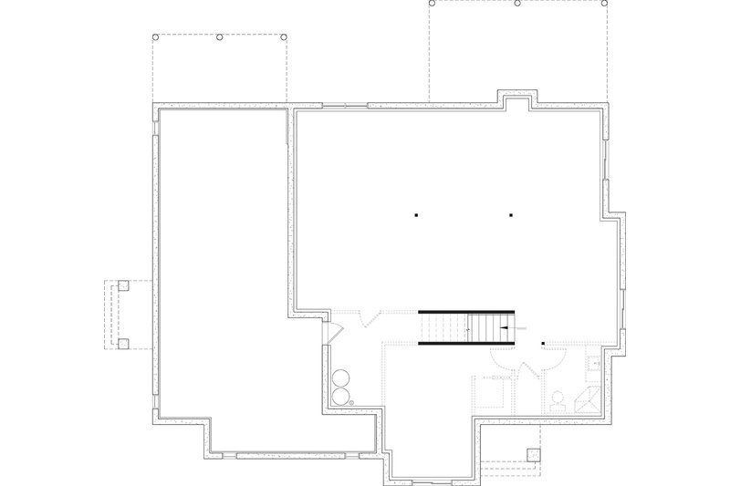 Dream House Plan - Floor Plan - Lower Floor for European House Plan #23-2395 - 3 bed, 2 bath