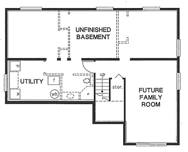 House Design - Traditional Floor Plan - Lower Floor Plan #18-304