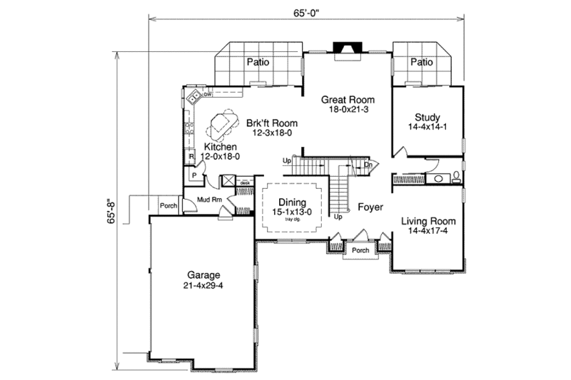 European Style House Plan - 4 Beds 3.5 Baths 3974 Sq/Ft Plan #57-363 ...