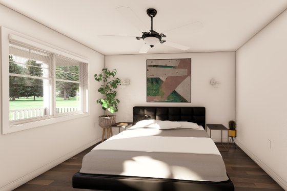 Interior - Master Bedroom for Craftsman House Plan #126-262 - 1 bed, 1 bath
