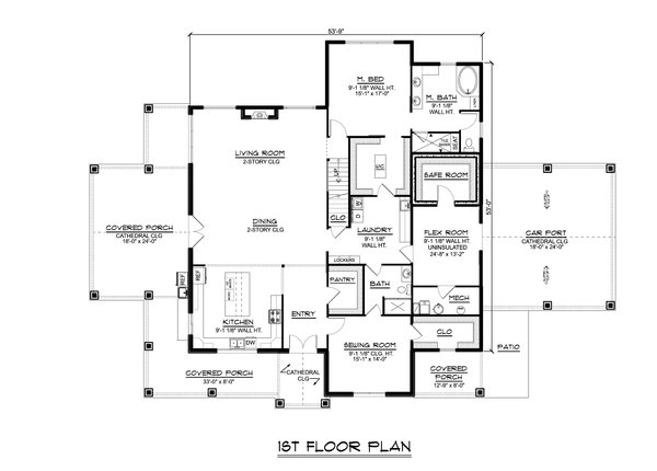 Barndominium Floor Plan - Main Floor Plan #1064-233