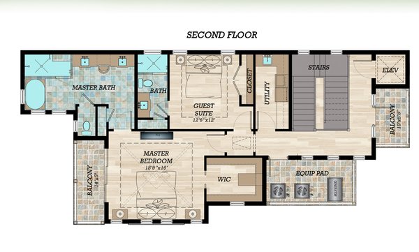Bungalow Floor Plan - Upper Floor Plan #548-43