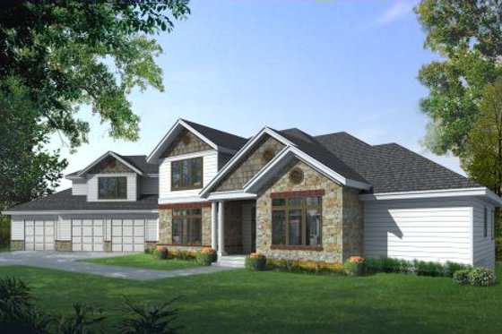 Exterior - Front Elevation for Traditional House Plan #100-453 - 5 bed, 4.5 bath