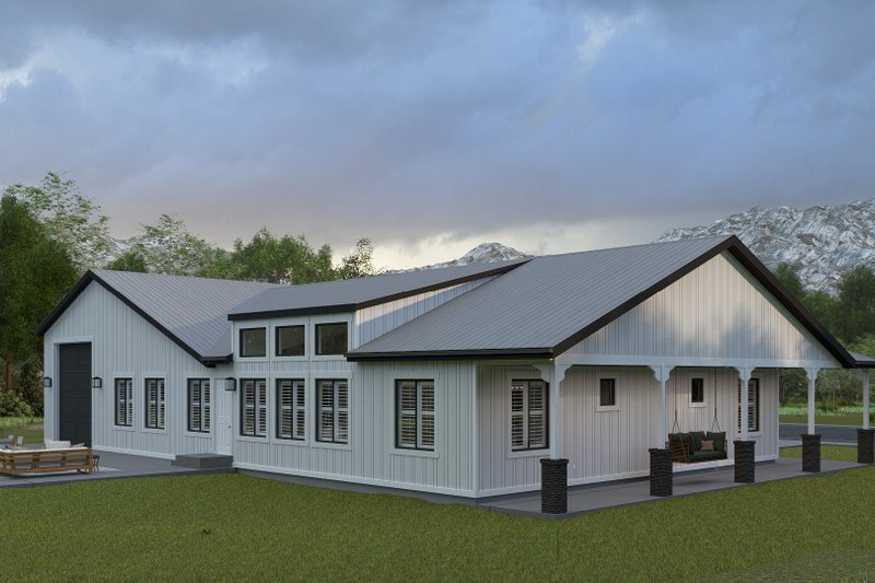 House Plan Design - Exterior - Rear Elevation for Barndominium House Plan #1060-292 - 3 bed, 3.5 bath