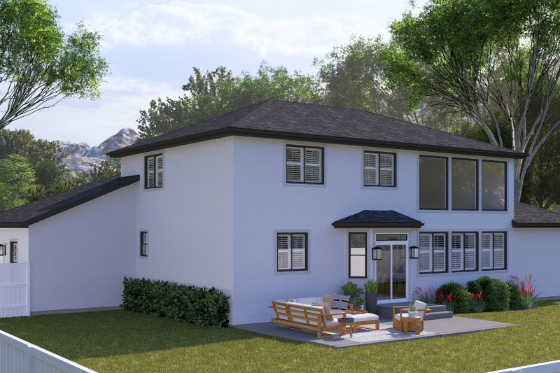 Dream House Plan - Exterior - Rear Elevation 1 for Traditional House Plan #1060-288 - 4 bed, 2.5 bath