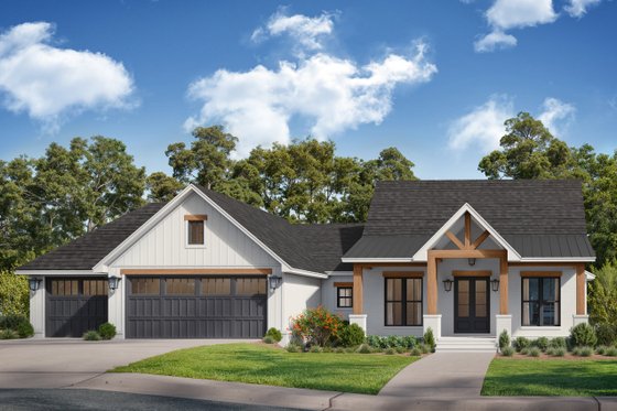 Exterior - Front Elevation 3 for Craftsman House Plan #430-391 - 3 bed, 2.5 bath