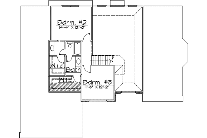 Dream House Plan - Floor Plan - Upper Floor for Traditional House Plan #31-107 - 3 bed, 2.5 bath