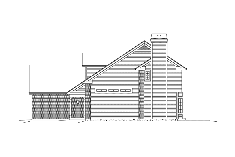House Blueprint - Exterior - Other Elevation 1 House Plan #57-603 - 3 bed, 2.5 bath
