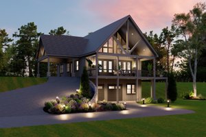 House Blueprint - Exterior - Front Elevation for Country House Plan #932-1445 - 3 bed, 2.5 bath