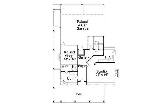 Floor Plan - Main Floor for Bungalow House Plan #411-694 - 3 bed, 3 bath