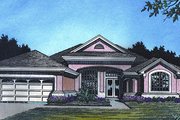 Mediterranean Style House Plan - 4 Beds 3 Baths 2352 Sq/Ft Plan #417-244 