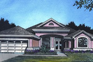 Mediterranean Exterior - Front Elevation Plan #417-244