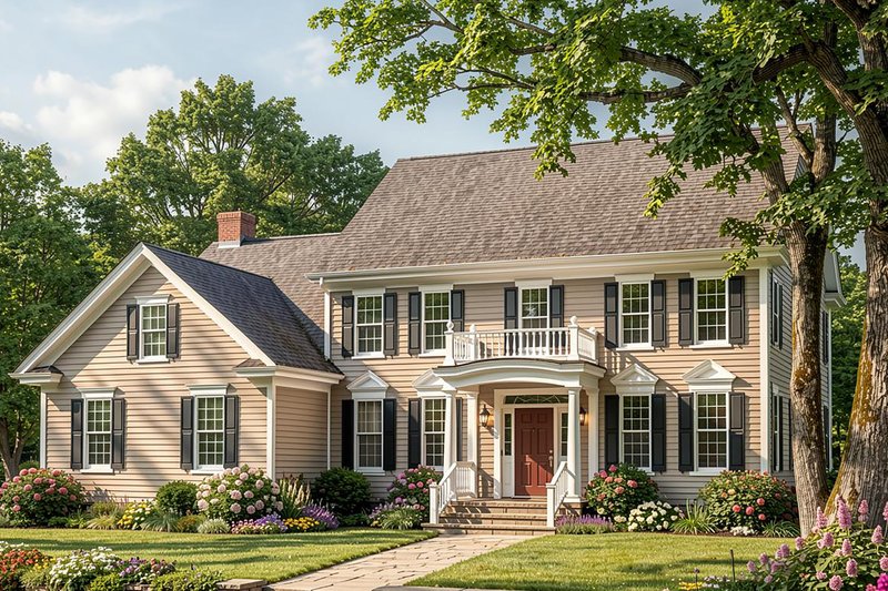 Dream House Plan - Exterior - Front Elevation 2 for Classical House Plan #137-321 - 4 bed, 3 bath