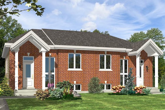Exterior - Front Elevation for Colonial House Plan #138-353 - 4 bed, 2 bath