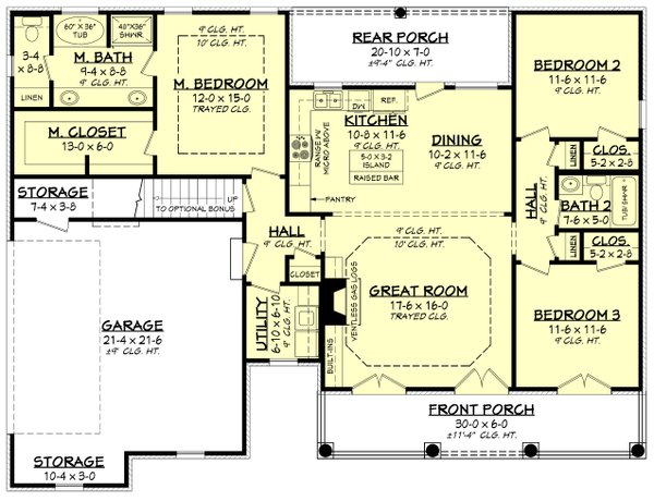 Home Plan - European Floor Plan - Main Floor Plan #430-61