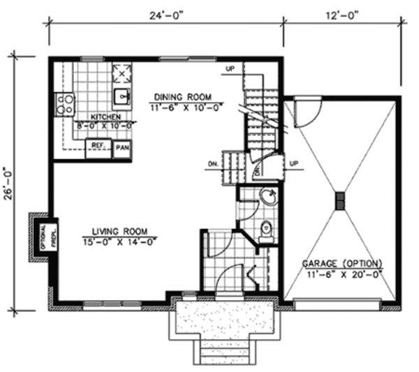 European Floor Plan - Main Floor Plan #138-284