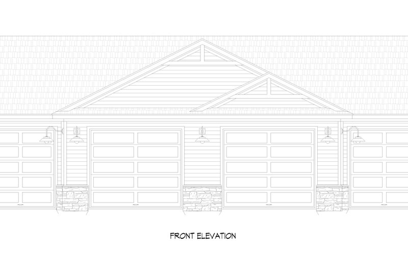 Architectural House Design - Exterior - Front Elevation 3 for Colonial House Plan #932-1160, 0 bath
