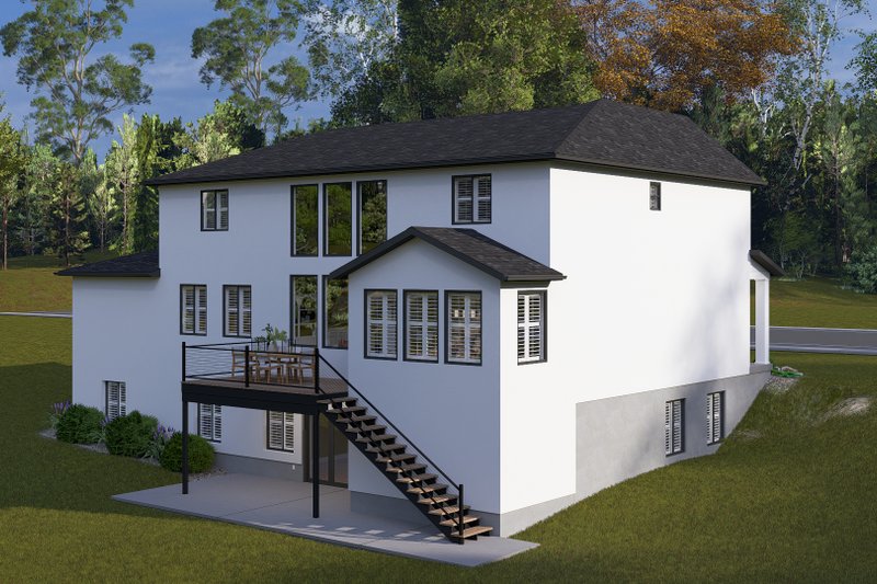 House Blueprint - Exterior - Rear Elevation 2 for Farmhouse House Plan #1060-487 - 4 bed, 3.5 bath