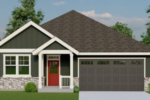 Craftsman Exterior - Front Elevation Plan #53-727