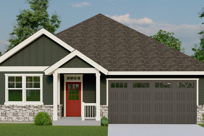 Dream House Plan - Craftsman Exterior - Front Elevation Plan #53-727