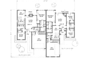 European Style House Plan - 3 Beds 2 Baths 3202 Sq/Ft Plan #310-458 