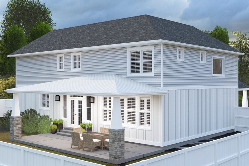 House Design - Exterior - Rear Elevation 2 for Craftsman House Plan #1060-215 - 4 bed, 2.5 bath