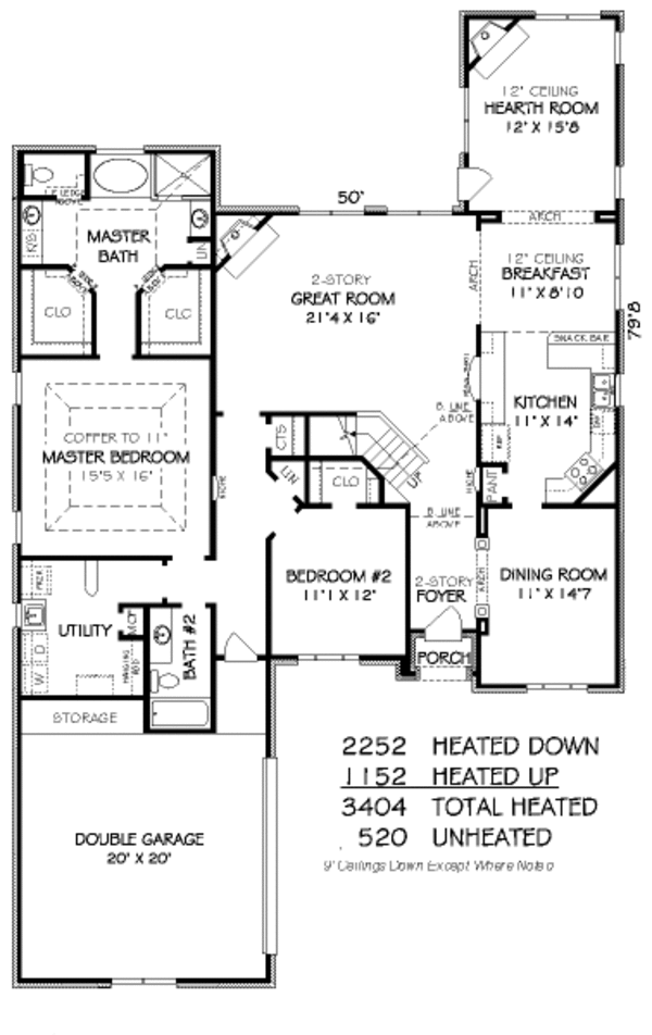 European Floor Plan - Main Floor Plan #424-342