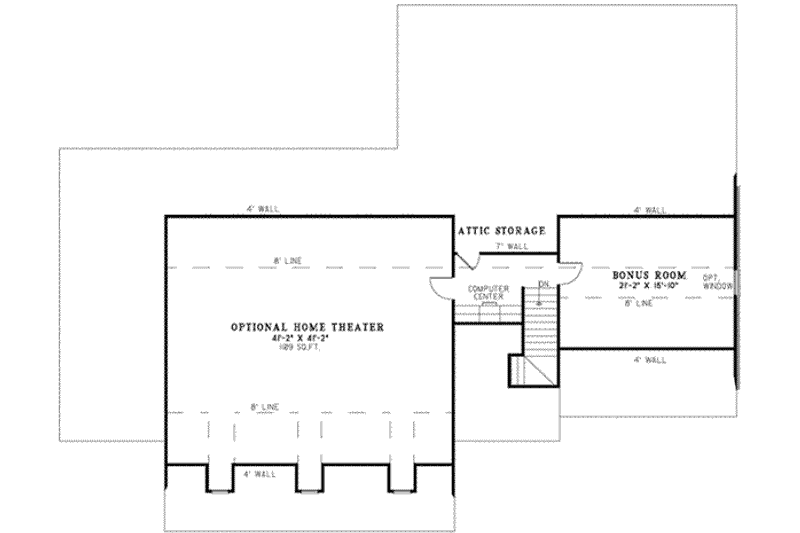 Dream House Plan - Floor Plan - Other Floor for Country House Plan #17-619 - 4 bed, 2.5 bath