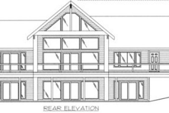 Exterior - Rear Elevation for Modern House Plan #117-385 - 2 bed, 2 bath