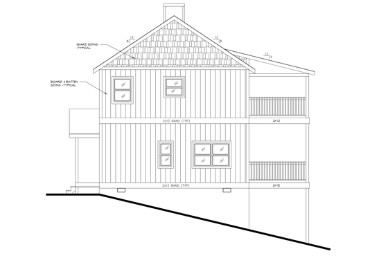 Exterior - Other Elevation 7 for Cabin House Plan #123-119 - 2 bed, 2.5 bath