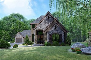Contemporary Exterior - Front Elevation Plan #17-3422