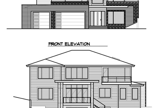 Exterior - Other Elevation for Contemporary House Plan #1066-56 - 5 bed, 5.5 bath